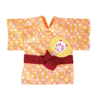 HKM-3018045 Cyan Orange Yukata Kimono for Pets - Comfortable Spring & Summer Wear