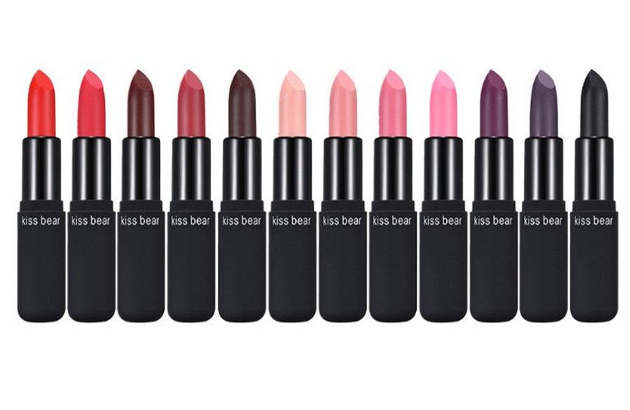 HKM-301843 Matte Lipstick in Rose Kiss - Smooth, Long-Lasting, Non-Sticky Formula, 9g