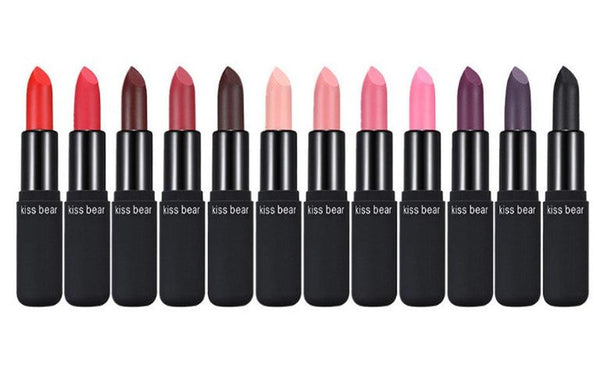 HKM-301843 Matte Lipstick in Rose Kiss - Smooth, Long-Lasting, Non-Sticky Formula, 9g