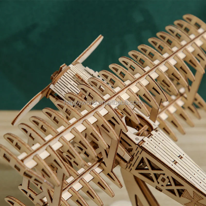 HKM-301907 3D Wooden Plane Puzzle for Engaging Fun and Creativity