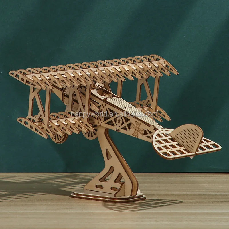 HKM-301907 3D Wooden Plane Puzzle for Engaging Fun and Creativity