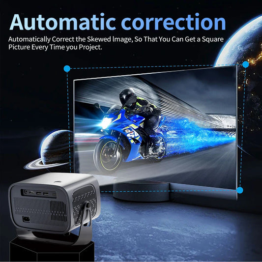 HKM-301971 1080P Full HD LCD Projector with Android 11, Wifi6, Voice Control, and LED Lamp for Home Theatre