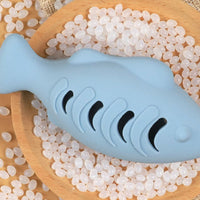 HKM-3020477 Silicone Animal Cat Toy in Blue, Green, and Beige
