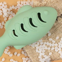 HKM-3020477 Silicone Animal Cat Toy in Blue, Green, and Beige