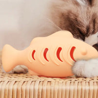 HKM-3020477 Silicone Animal Cat Toy in Blue, Green, and Beige