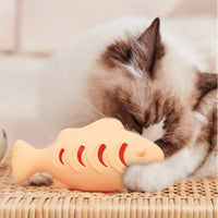 HKM-3020477 Silicone Animal Cat Toy in Blue, Green, and Beige