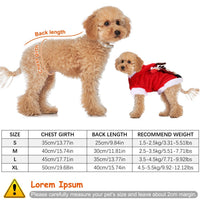 HKM-3020733 Santa Claus Reindeer Antlers Costume for Dogs and Cats - Winter Holiday Outfit Available in Multiple Sizes