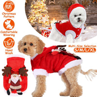 HKM-3020733 Santa Claus Reindeer Antlers Costume for Dogs and Cats - Winter Holiday Outfit Available in Multiple Sizes