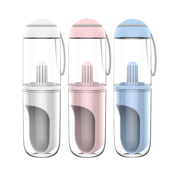 HKM-3021501 Pet Travel Water Bottle with Filter for Cats and Dogs - 330ML Portable Outdoor Cup