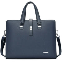 HKM-302163 Genuine Leather Messenger Bag for Laptop, Waterproof and Wear-Resistant Briefcase for Men
