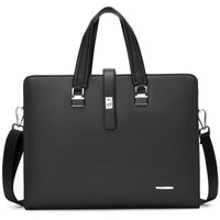 HKM-302163 Genuine Leather Messenger Bag for Laptop, Waterproof and Wear-Resistant Briefcase for Men