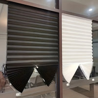 HKM-302163 Self-Adhesive Pleated Roller Shades - Full Shading & Half Shading Options in Various Colors and Sizes