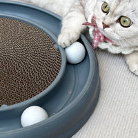 HKM-3022909 Interactive Cat Scratching Board with Ball Track for Indoor Cats - Engaging Toy for Kittens and Adult Cats