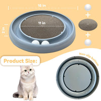 HKM-3022909 Interactive Cat Scratching Board with Ball Track for Indoor Cats - Engaging Toy for Kittens and Adult Cats