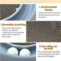 HKM-3022909 Interactive Cat Scratching Board with Ball Track for Indoor Cats - Engaging Toy for Kittens and Adult Cats
