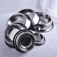 HKM-3025597 Stainless Steel Non-Slip Pet Food and Water Bowl - Multiple Sizes Available