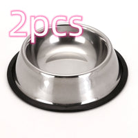 HKM-3025597 Stainless Steel Non-Slip Pet Food and Water Bowl - Multiple Sizes Available