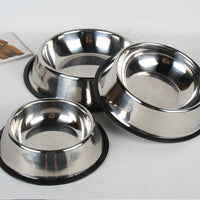HKM-3025597 Stainless Steel Non-Slip Pet Food and Water Bowl - Multiple Sizes Available