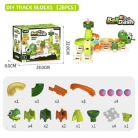 HKM-3026237 Dinosaur Catapult Marble Race Track Toy Set for Kids Ages 4-6, Various Pieces Available