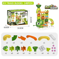 HKM-3026237 Dinosaur Catapult Marble Race Track Toy Set for Kids Ages 4-6, Various Pieces Available