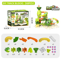 HKM-3026237 Dinosaur Catapult Marble Race Track Toy Set for Kids Ages 4-6, Various Pieces Available