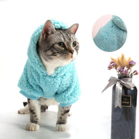 HKM-302675 Cotton Fleece Dog and Cat Sweater in Solid Blue and Yellow Colors, Sizes S to L