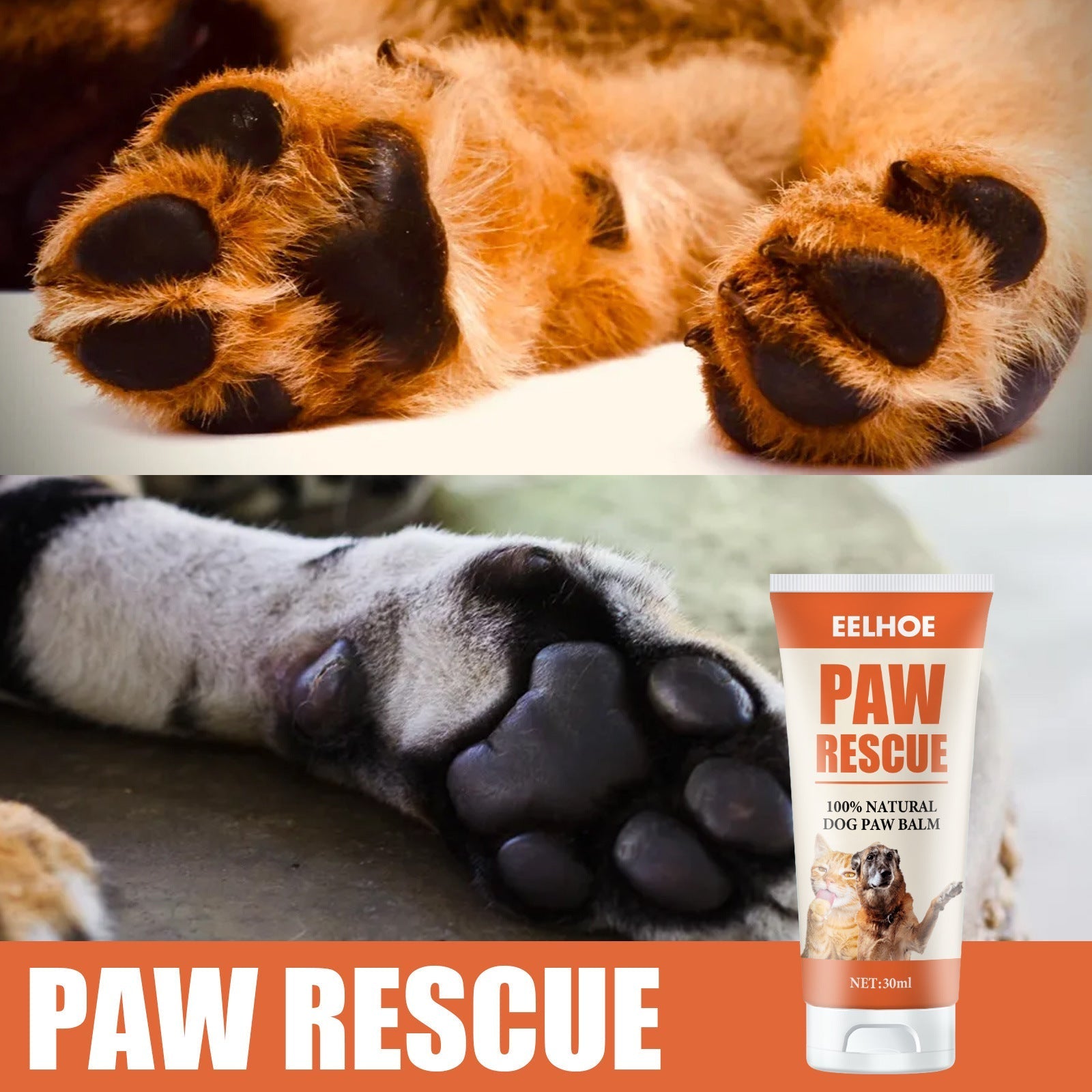 HKM-3027261 Pet Paw Care Cream, 30ml Claw Protection for Cats and Dogs