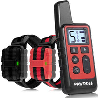 HKM-3027389 Dual Dog Training Collar Set - Adjustable Red and Black Design for Effective Training