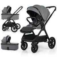 HKM-302803 3 in 1 Luxury High Landscape Multi-Functional Baby Stroller for Travel