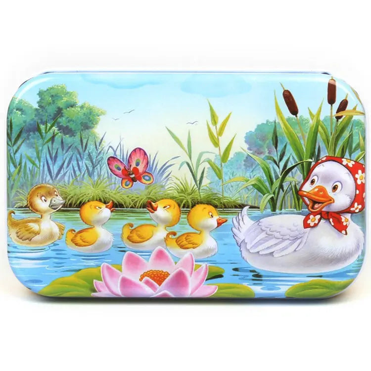 HKM-303059 60-Piece Wooden Jigsaw Puzzle Set Featuring Animal Cartoon Characters for Early Education