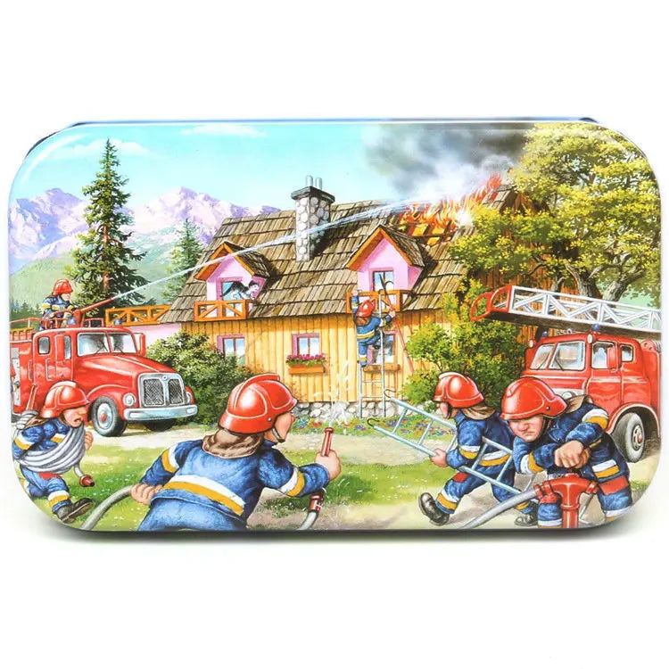 HKM-303059 60-Piece Wooden Jigsaw Puzzle Set Featuring Animal Cartoon Characters for Early Education