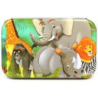 HKM-303059 60-Piece Wooden Jigsaw Puzzle Set Featuring Animal Cartoon Characters for Early Education