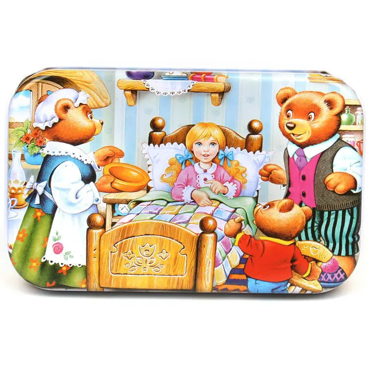 HKM-303059 60-Piece Wooden Jigsaw Puzzle Set Featuring Animal Cartoon Characters for Early Education