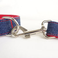 HKM-3030973 Denim Blue Polyester Dog Leash with Adjustable Sizing Options
