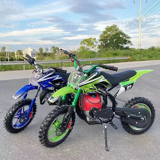 HKM-303187 49cc Off-Road Dirt Bike Moped with 30KM/H Speed, 2-Stroke Engine and Disc Brakes