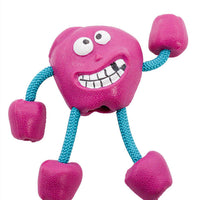 HKM-3031997 Milk-Flavored Rubber Dog Toy with Cotton Rope - Multiple Styles Available