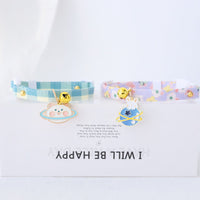 HKM-3033149 Fashionable Safety Pet Collar with Bell for Dogs and Cats - Adjustable Polyester Design