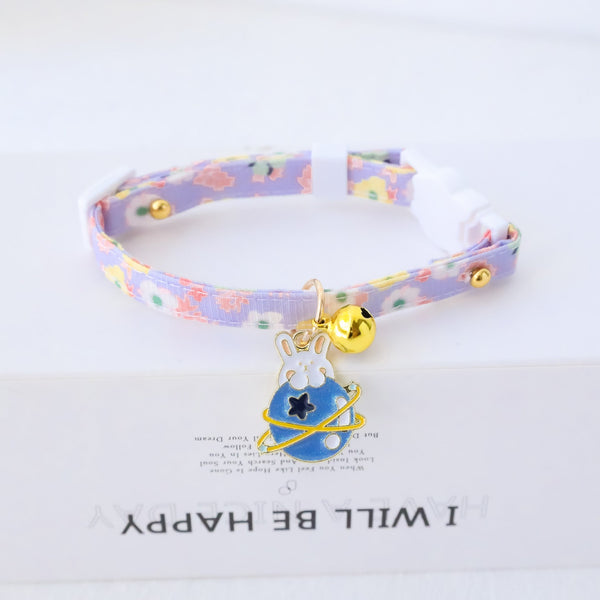 HKM-3033149 Fashionable Safety Pet Collar with Bell for Dogs and Cats - Adjustable Polyester Design