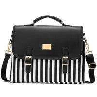 HKM-303315 Stylish 15.6 Inch Laptop Briefcase for Women - Spacious Canvas Shoulder Bag