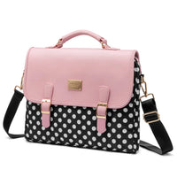 HKM-303315 Stylish 15.6 Inch Laptop Briefcase for Women - Spacious Canvas Shoulder Bag