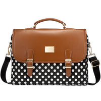 HKM-303315 Stylish 15.6 Inch Laptop Briefcase for Women - Spacious Canvas Shoulder Bag