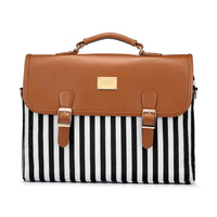 HKM-303315 Stylish 15.6 Inch Laptop Briefcase for Women - Spacious Canvas Shoulder Bag