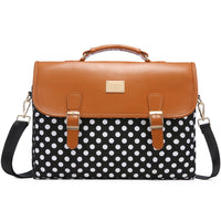 HKM-303315 Stylish 15.6 Inch Laptop Briefcase for Women - Spacious Canvas Shoulder Bag