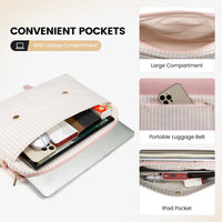 HKM-303315 Stylish 15.6 Inch Laptop Briefcase for Women - Spacious Canvas Shoulder Bag