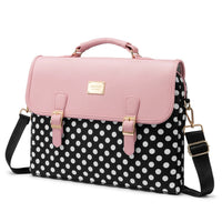 HKM-303315 Stylish 15.6 Inch Laptop Briefcase for Women - Spacious Canvas Shoulder Bag