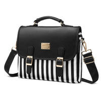 HKM-303315 Stylish 15.6 Inch Laptop Briefcase for Women - Spacious Canvas Shoulder Bag