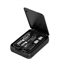HKM-303443 Multi-Functional Wireless Travel Charger and Cable Organizer with SIM Kit, 5000mAh Power Bank