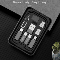 HKM-303443 Multi-Functional Wireless Travel Charger and Cable Organizer with SIM Kit, 5000mAh Power Bank