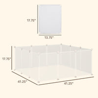 HKM-3034813 PawHut Adjustable Pet Playpen with Door for Small Animals, Multiple Configurations, Easy Assembly