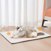 HKM-3035197 Self-Heating Pet Bed Blanket in Dark Gray, Beige, or Milky White - Soft Berber Fleece, Available in Two Sizes